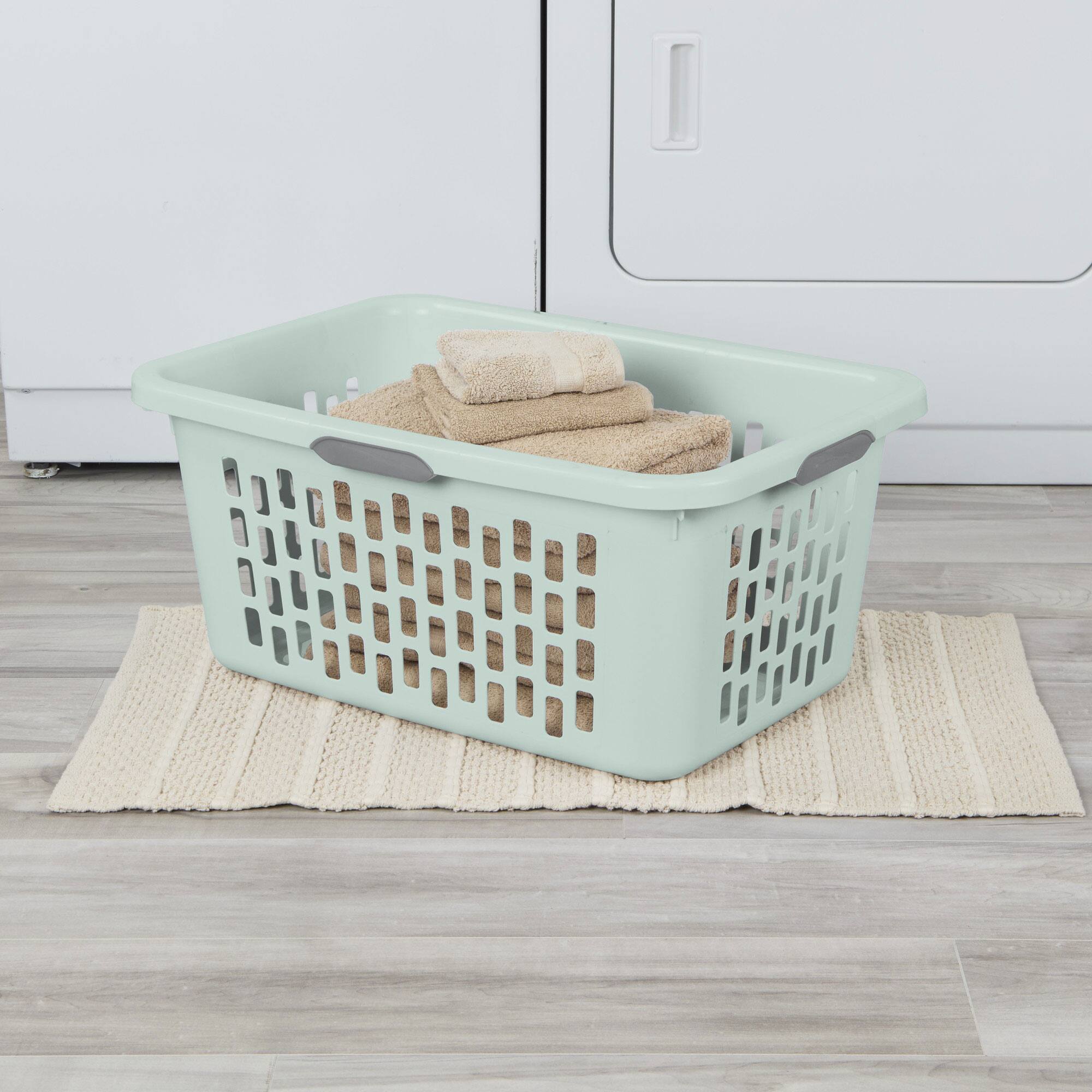 Alt View 3. Sterilite - Sterilite Laundry Basket, 2 Bushel Plastic Hamper with Handles, Mint, 6 Pack - Mint.