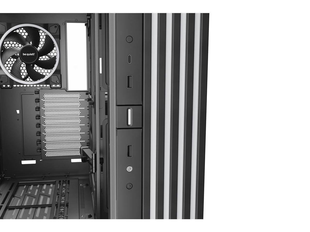 Alt View 5. be quiet! - be quiet! LIGHT BASE 900 DX Black ABS / Steel / Tempered Glass ATX Full Tower Case - Black.