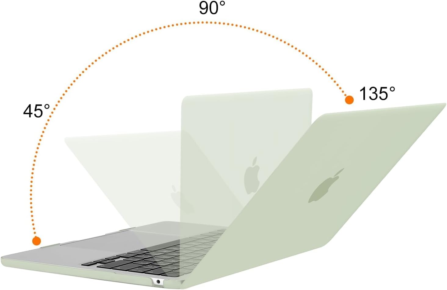 Back. mosiso - Case for MacBook Air 13 inch M5 M4 M3 M2 A3449 A3240 A3113 A2681 (2022-2026) - Sage Green.