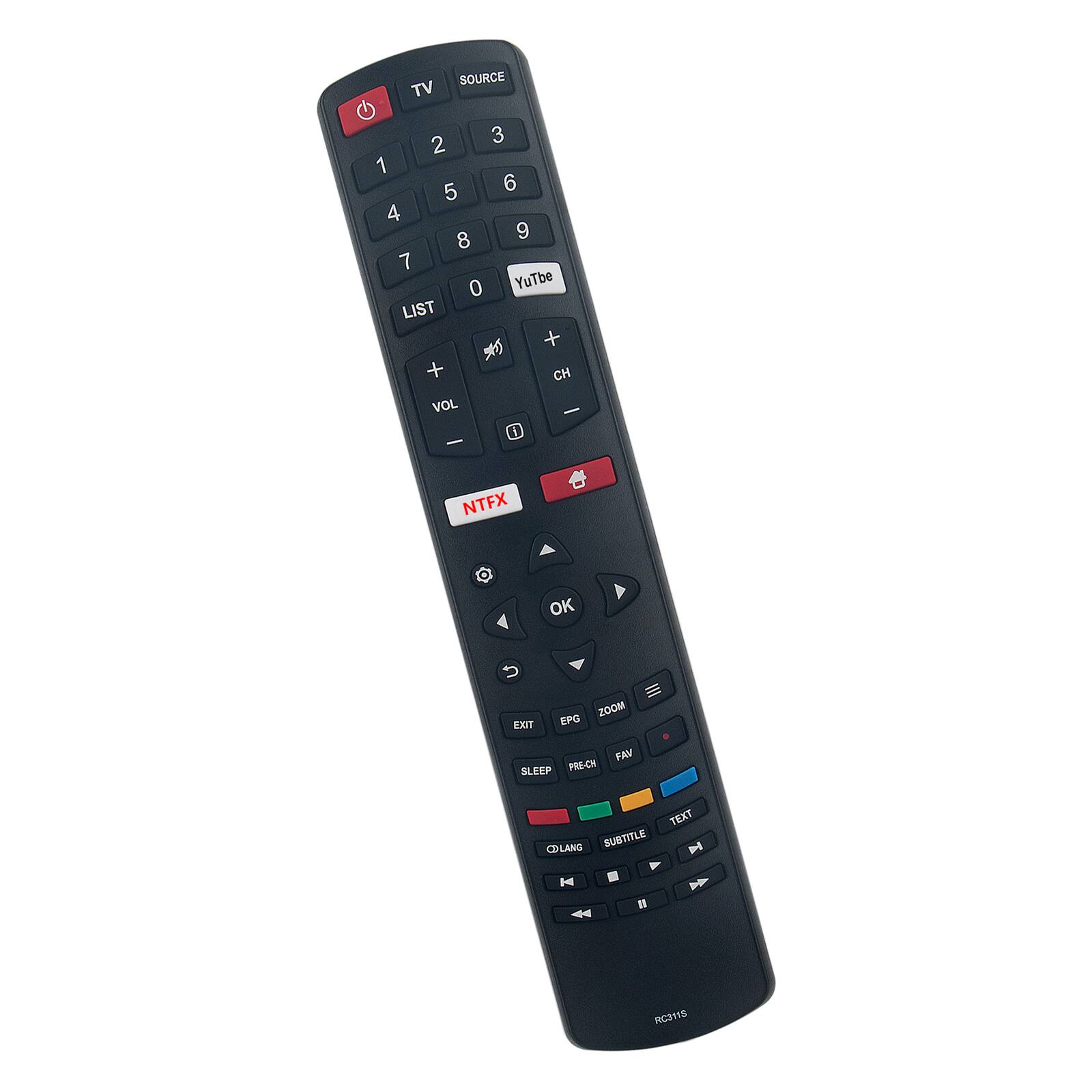 TV SOURCE  
1 2 3 4 5 6 7 8 9 0  
LIST YUTube  
VOL + -  
CH + -  
NTFX  
OK  
EPG ZOOM  
PRE-CH FAV  
TEXT CD LANG SUBTITLE  
SLEEP  
RC3115