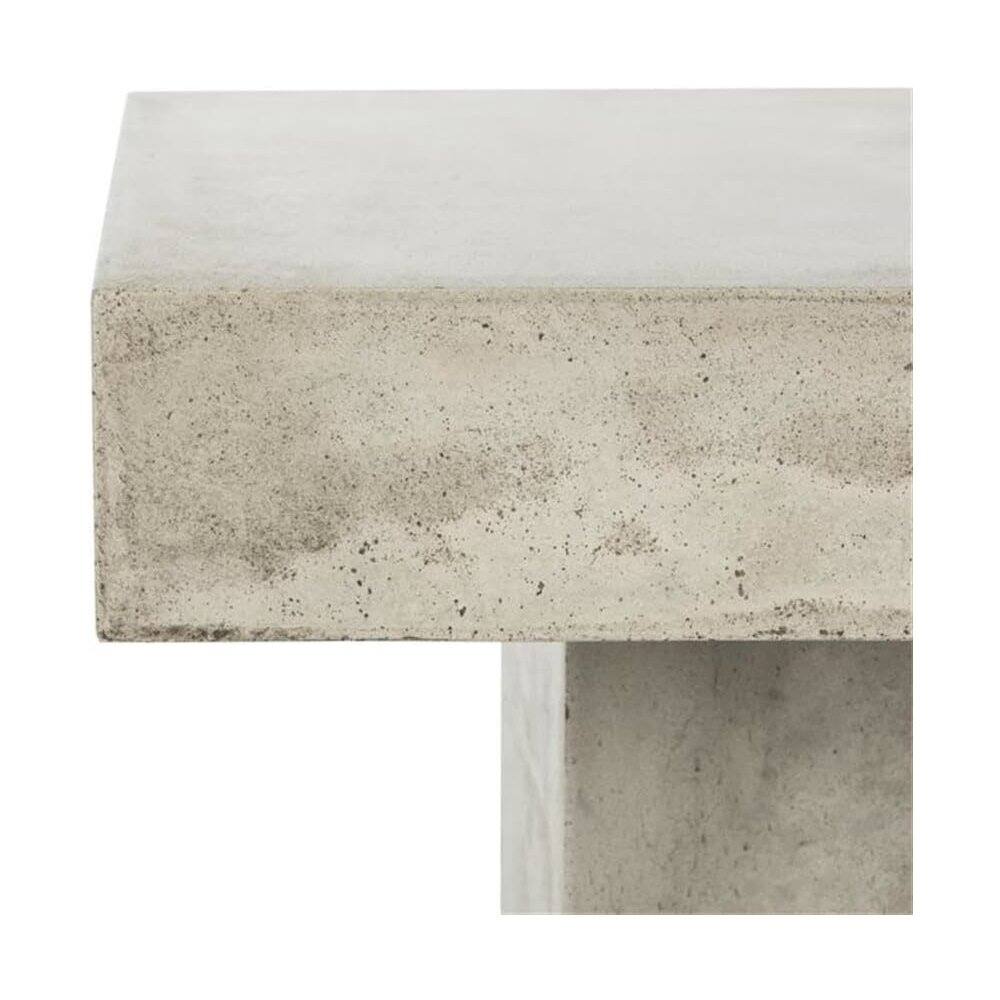 Left. Safavieh - Tallen Dark Grey Indoor/Outdoor Modern Concrete 15.75" Coffee Table - Gray.