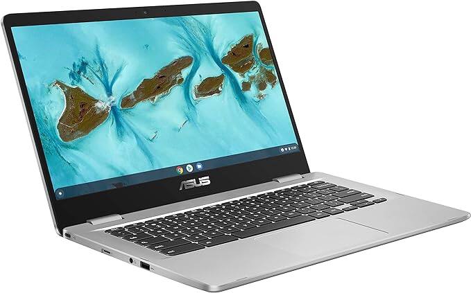 Alt View 3. ASUS - ASUS C424MA-AS48F Chromebook C424 14.0" FHD Intel Dual Core 4GB 128GB - Silver.