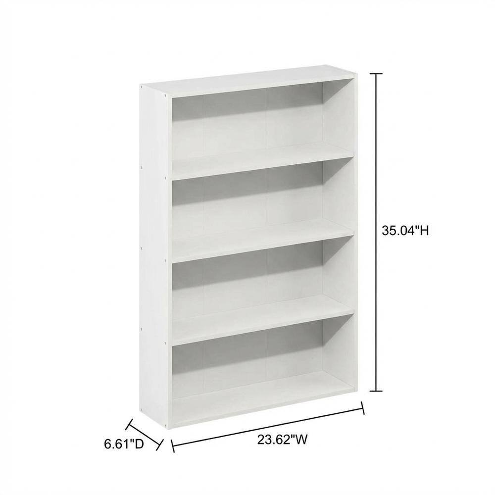 FurniFact - Wooden Bookcase with Open Shelving for Home Office and Living Room - White price history on PriceWatchPro