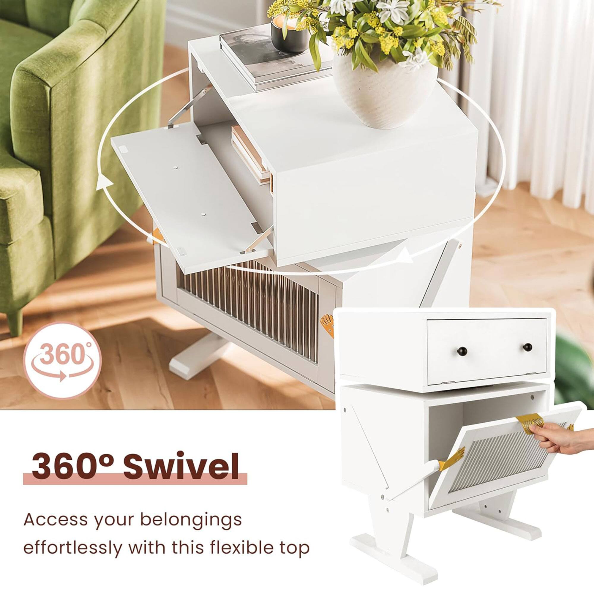360° Swivel

Access your belongings effortlessly with this flexible top