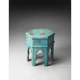 Butler Specialty - Tangiers Solid Wood Side Table - Blue