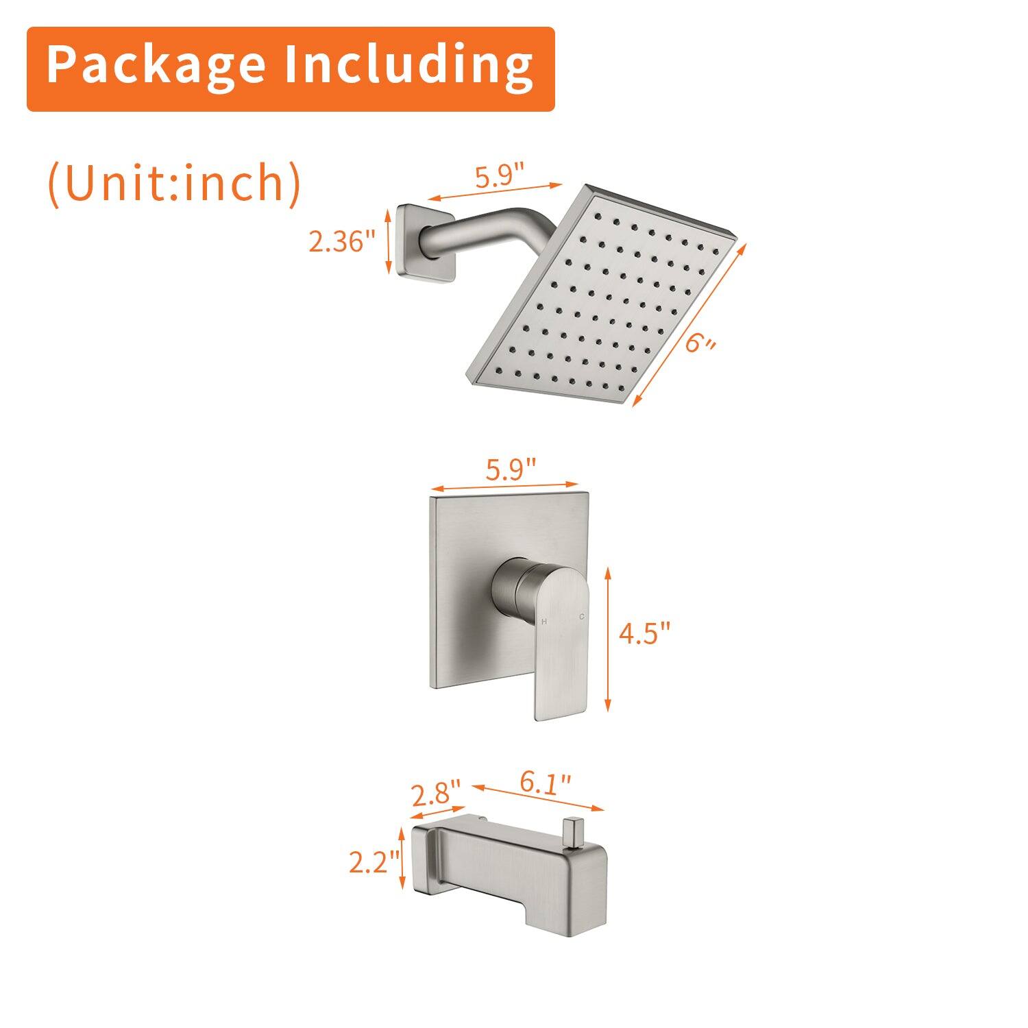 Package Including  
(Unit: inch)  
2.36" 5.9" 6" 5.9" 4.5" 2.8" 6.1" 2.2"