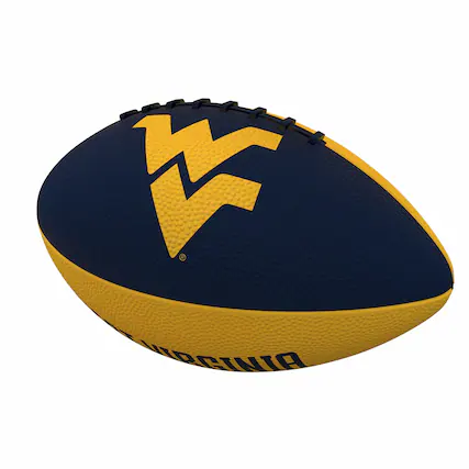 Front. Logo Brands - West Virginia Mountaineers Pinwheel Logo Junior Football - Multicolor.