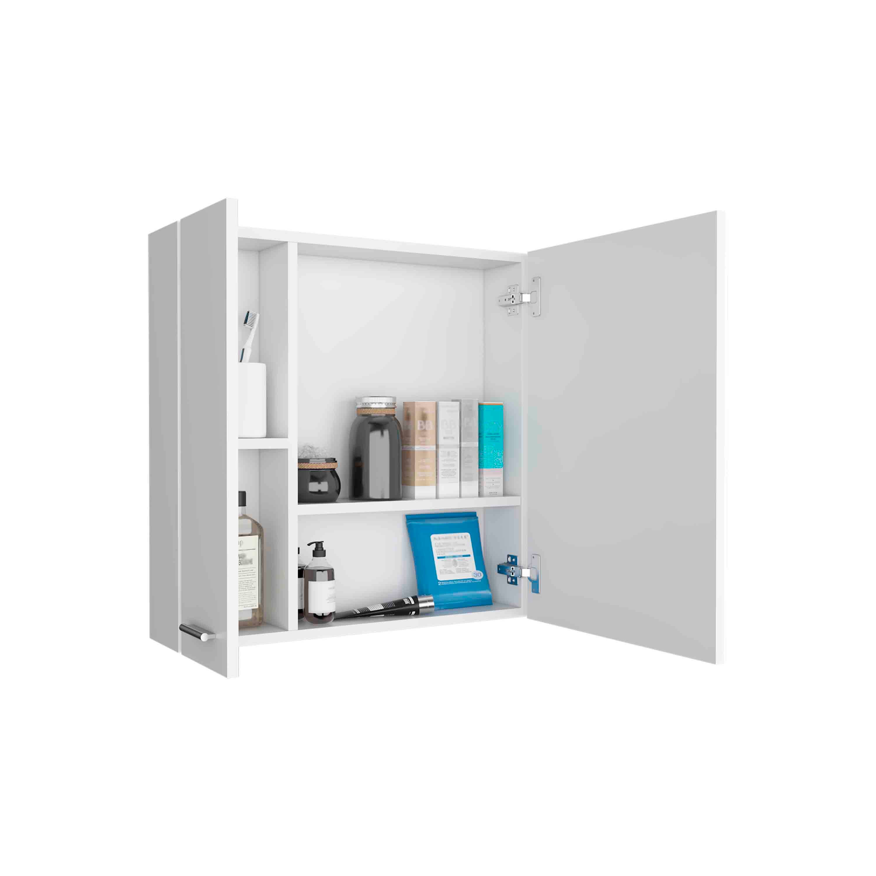 Alt View 1. TuHome - Sines Medicine Cabinet, Four Internal Shelves, Double Door - White.