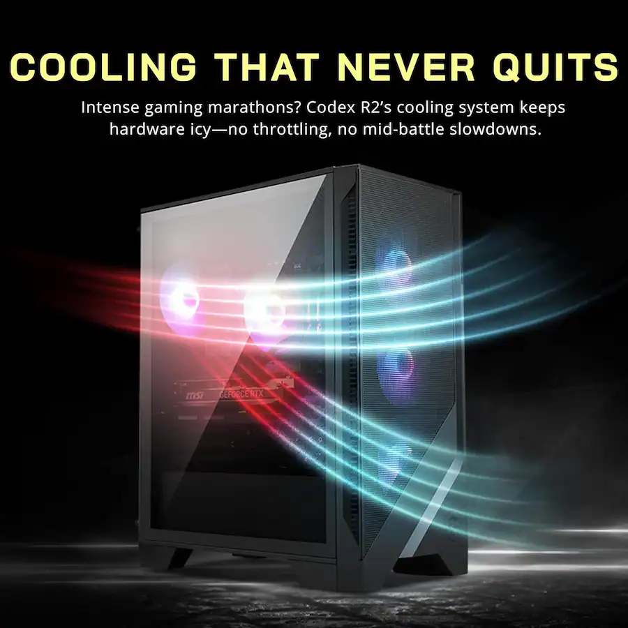 MSI Codex R2 AI Gaming Desktop,Intel Ultra 7 265,RTX 5060 Ti 8GB GDDR7 ...