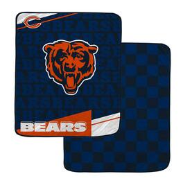 Pegasus - Chicago Bears 60" x 70" Diagonal Ghost Checkered Double-Sided Blanket - Multicolor