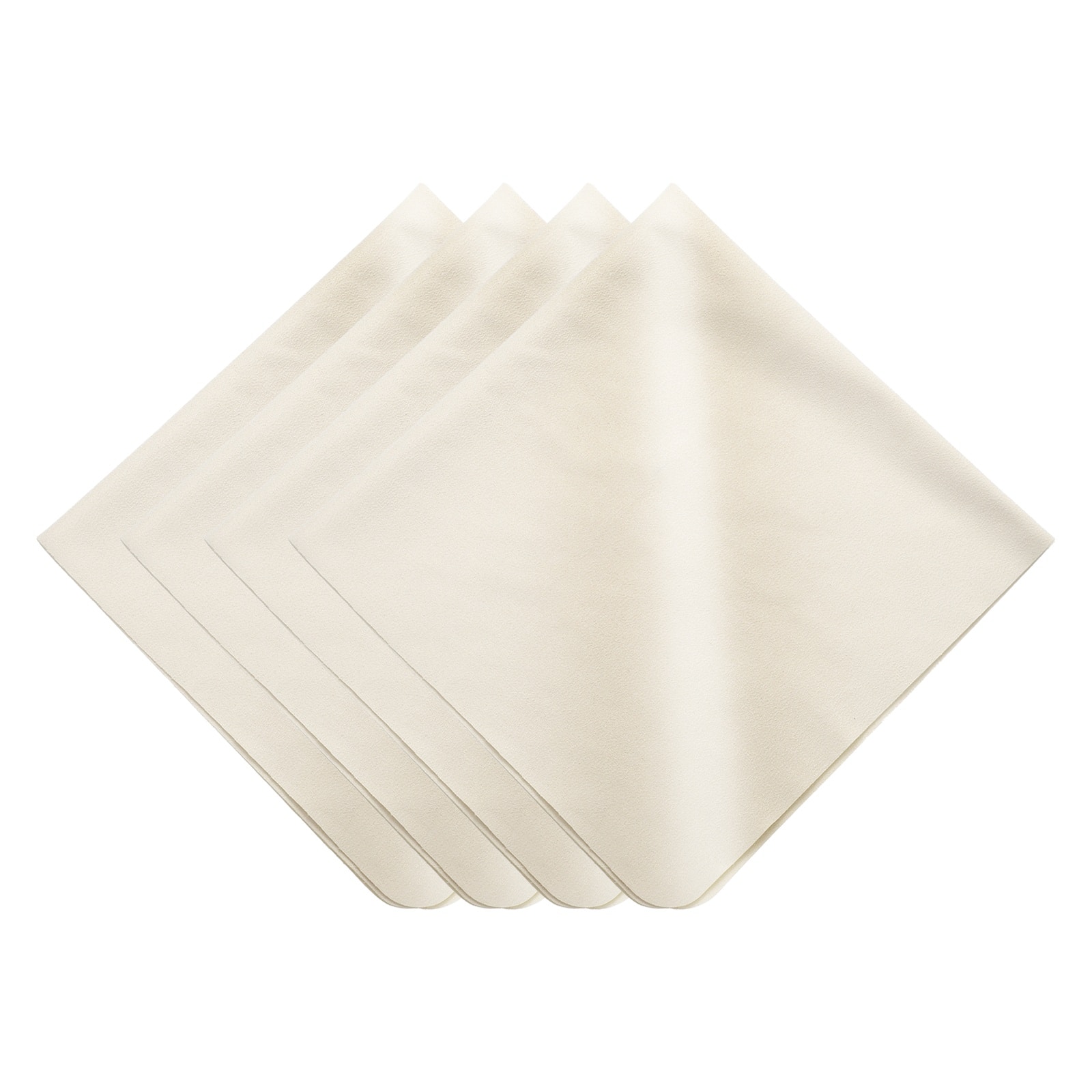 Unique Bargains - 4pcs Soft Eyeglass Cloths, 15.8"x15.8" Microfiber Cleaning Cloth for Lens, Glasses, Jewelry, LCD Screens, Cameras - Beige