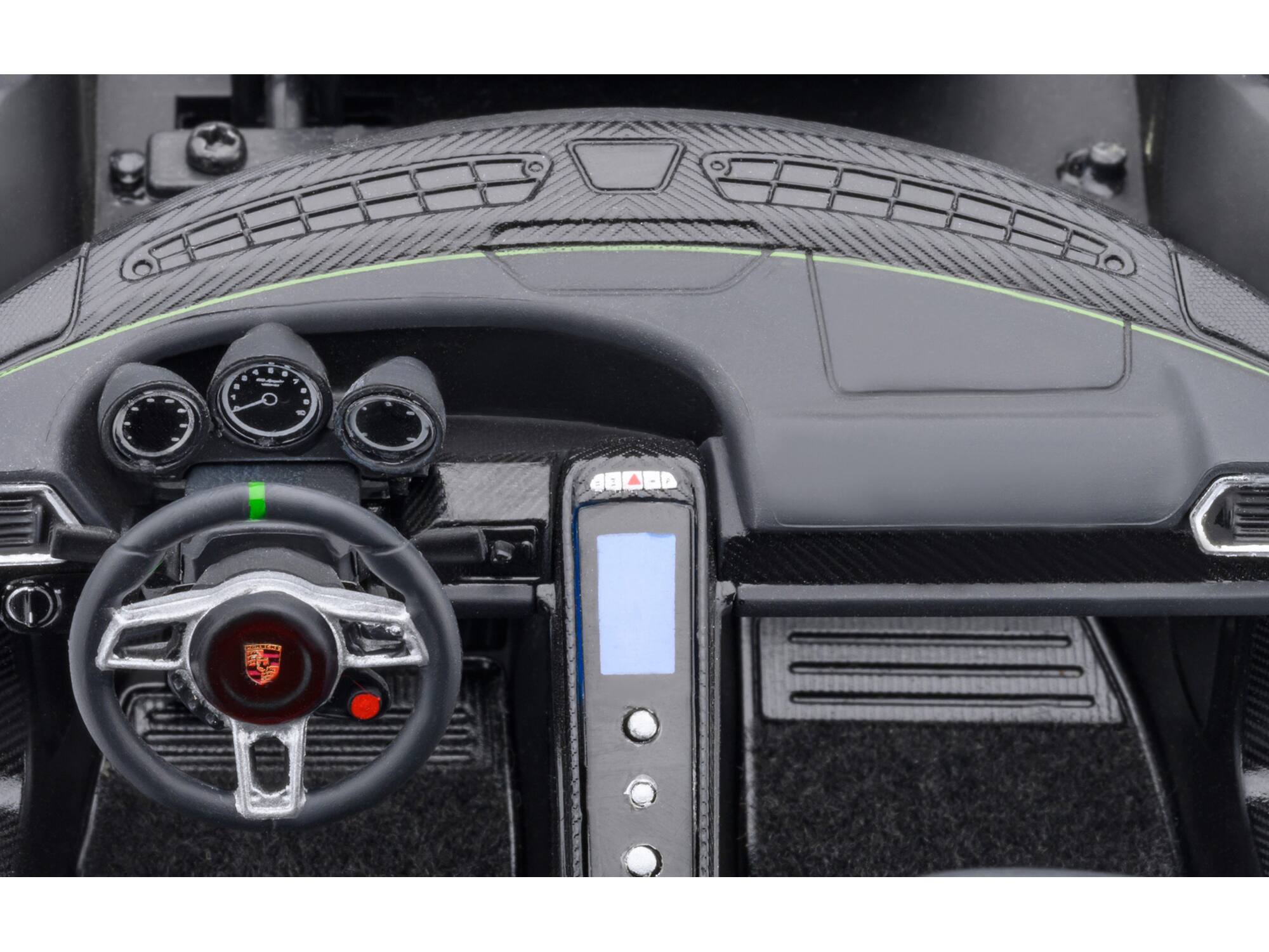 Back. Autoart - Porsche 918 Spyder "Weissach Package" Acid Green 1/18 Model Car by Autoart - Acid Green.