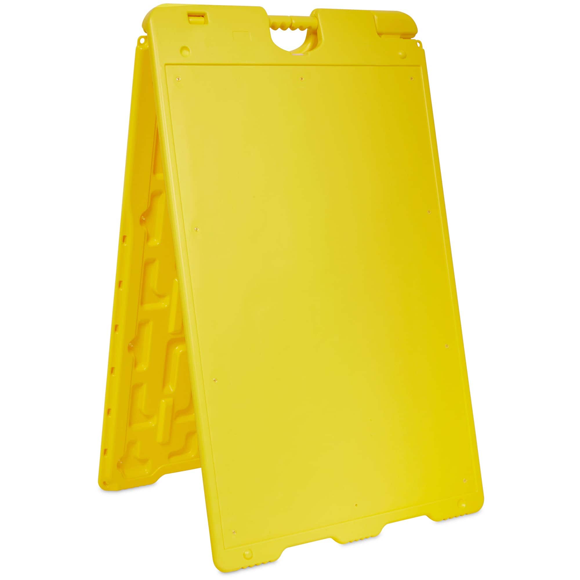 Jumbl - A Frame Sandwich Board – 24 x 36” Display Sidewalk Sign with PVC Sign Protector - Yellow