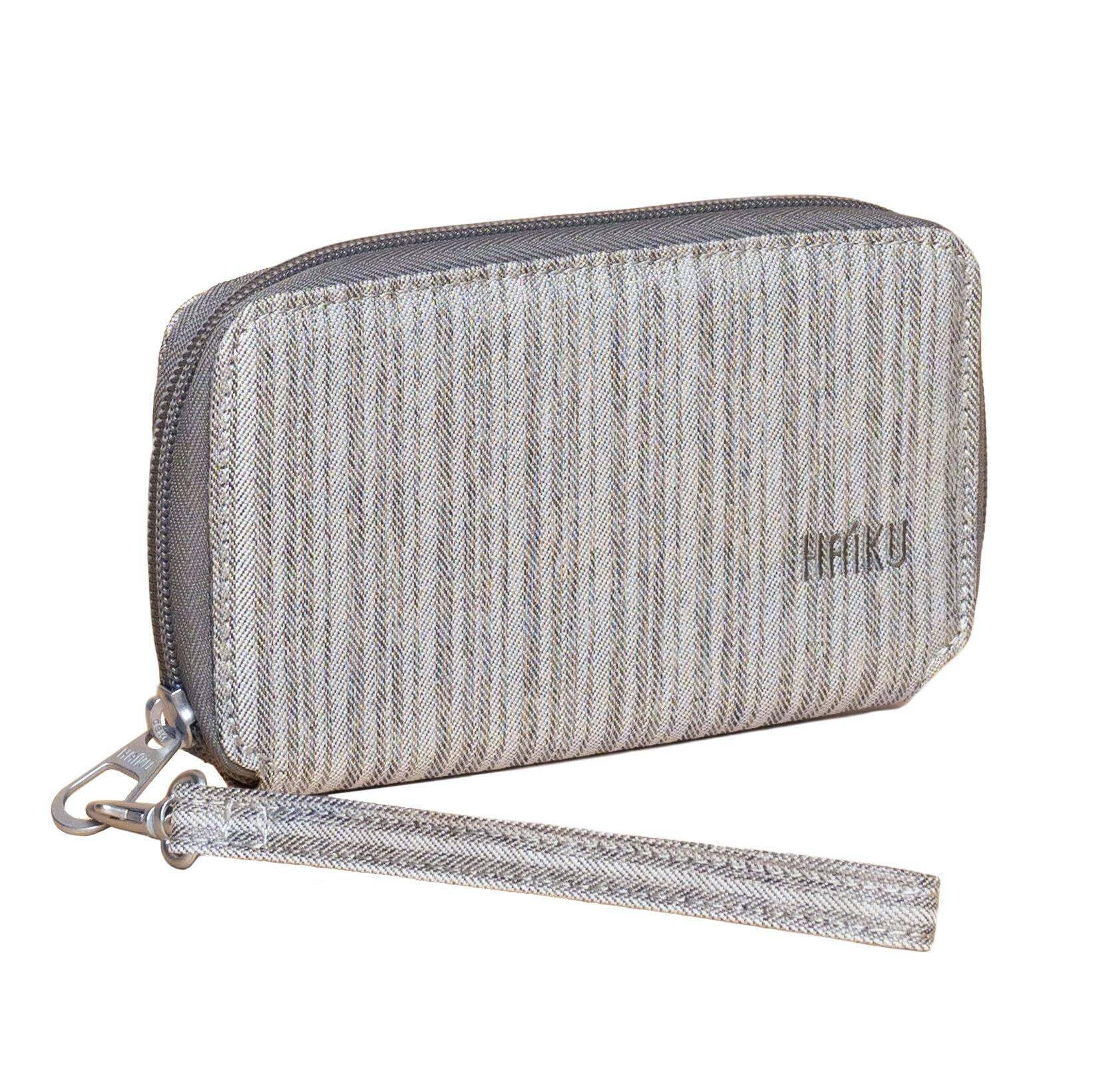 Angle. Haiku - Haiku Intrepid RFID Blocking Wristlet - Gray Poplar.