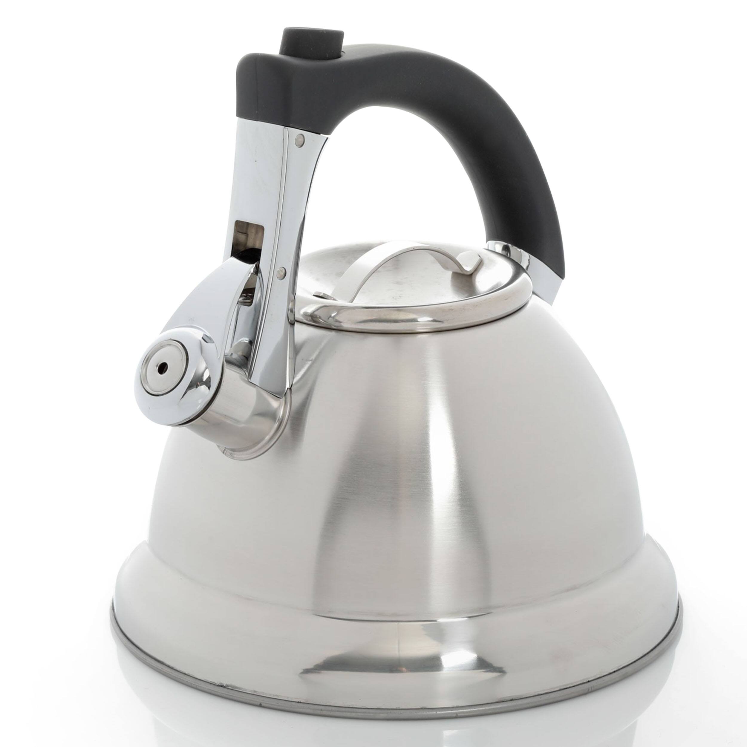 Mr. Coffee - Mr Coffee Collinsbrook 2.4 Quart Stainless Steel Whistling Tea Kettle - Silver