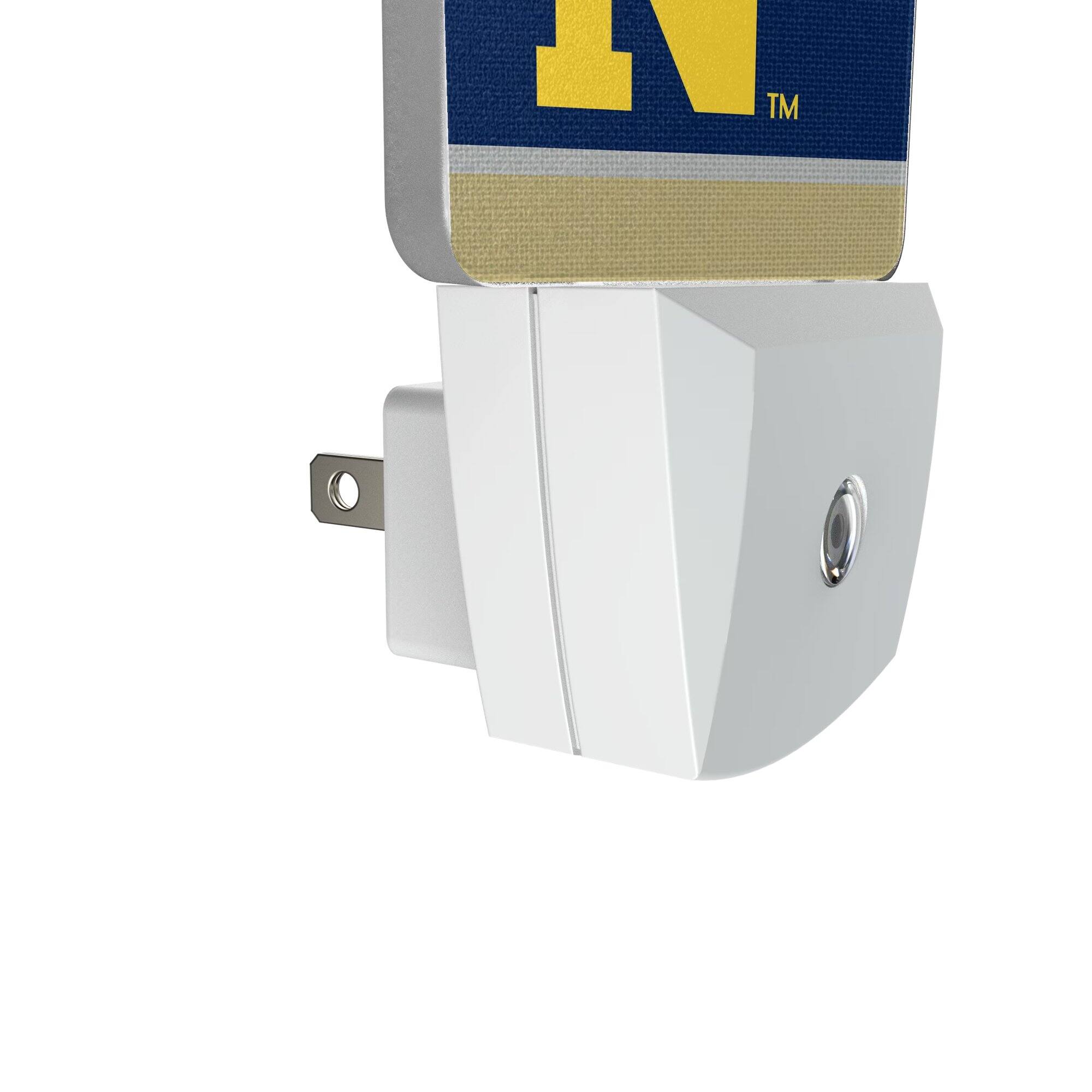 Alt View 2. Keyscaper - Navy Midshipmen Stripe Design Nightlight 2-Pack - Multicolor.