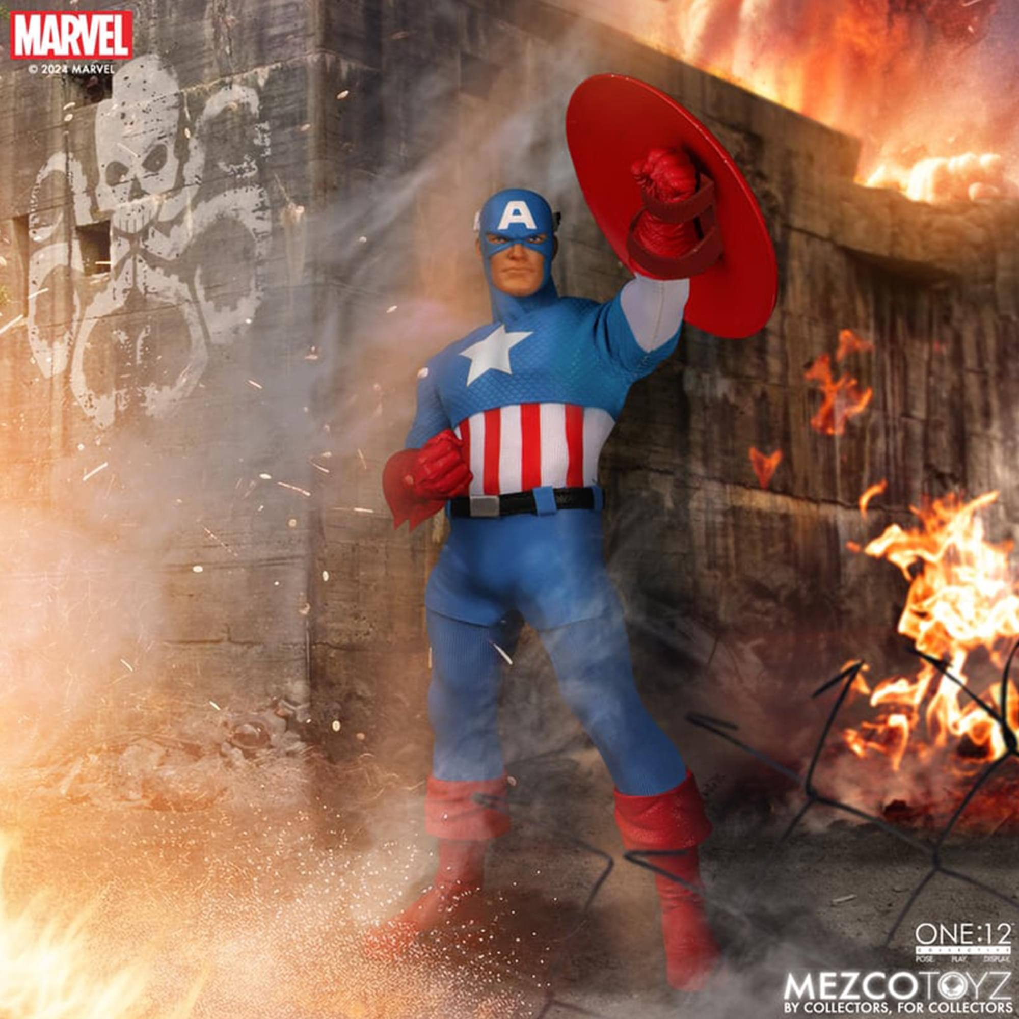 MARVEL 2024 MARVEL ONE:12 CAPTAIN AMERICA BY MEZCOTOYZ BY COLLECTORS, FOR COLLECTORS