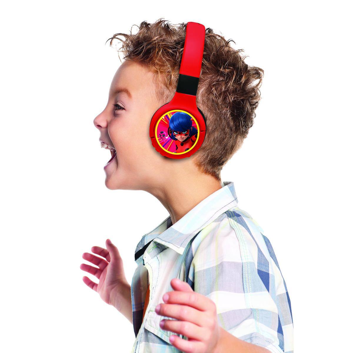Alt View 6. Lexibook - Miraculous 2-in-1 Bluetooth Foldable Headphones with Safe Volume for Kids.