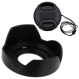 Fotodiox - Reversible Lens Hood Kit with Cap for Olympus M.Zuiko Digital ED 14-42mm f/3.5-5.6 EZ Kit Lens - Black