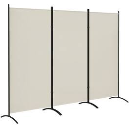 Homcom - 3 Panel Fabric Room Divider, 6 Ft Tall Folding Privacy Room Separator, Freestanding Partition Wall Divider for Indoor - Light Gray