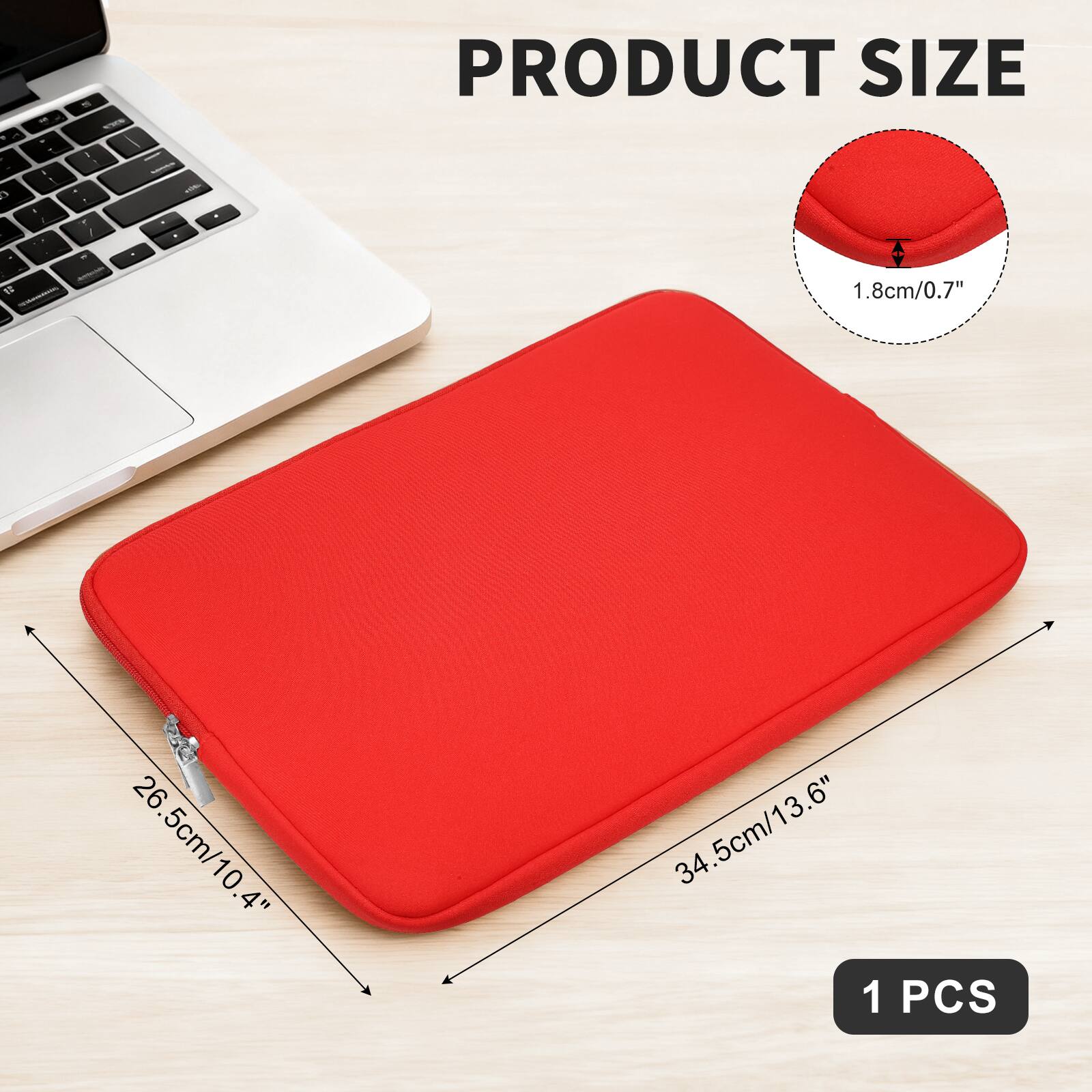 PRODUCT SIZE

1.8cm/0.7"  
26.5cm/10.4"  
34.5cm/13.6"  

1 PCS