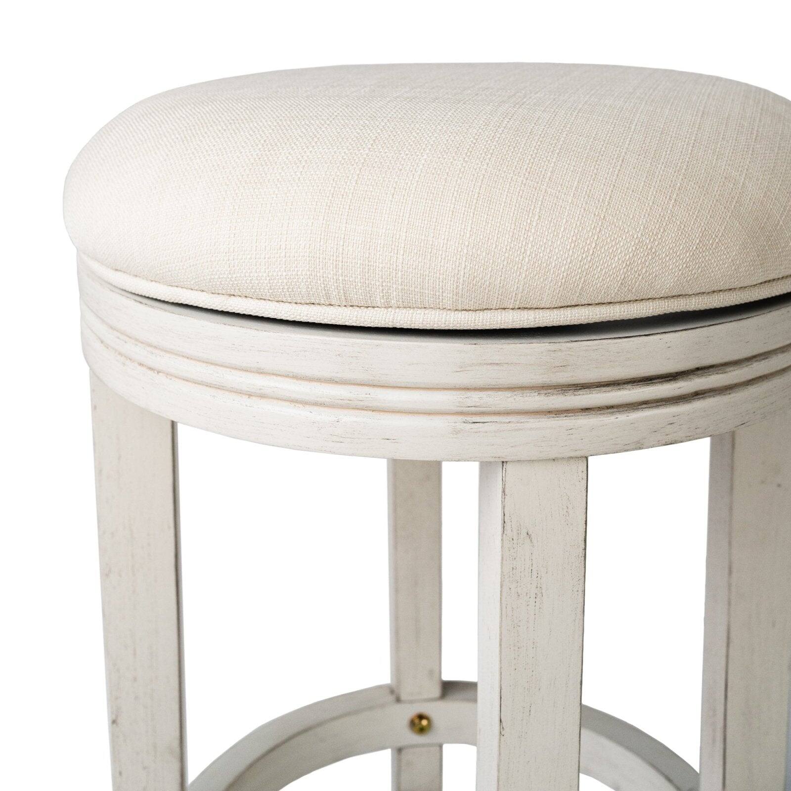 Alt View 7. Maven Lane - 31' Eva Bar Stool in White Oak Finish with Fabric Upholstery - White Oak.
