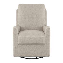 CorLiving - Jasmine Fabric Upholstered Contemporary Swivel and Glider Recliner Chair - Beige