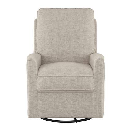 Front. CorLiving - Jasmine Fabric Upholstered Contemporary Swivel and Glider Recliner Chair - Beige.