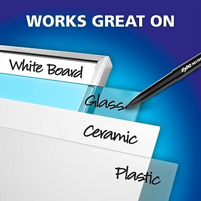 WORKS GREAT ON

- White Board
- Glass
- Ceramic
- Plastic