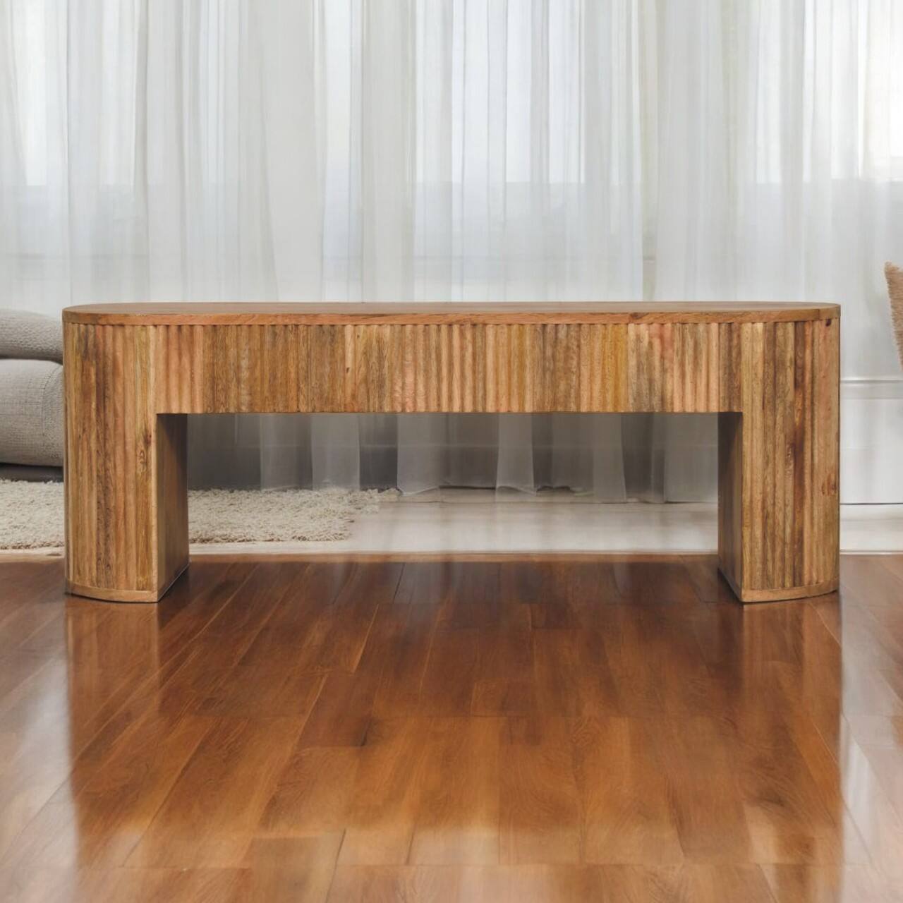 Angle. Artisan Furniture - Artisan Furniture Solid Wood Soba Straight Media Unit, Brown - Beige.