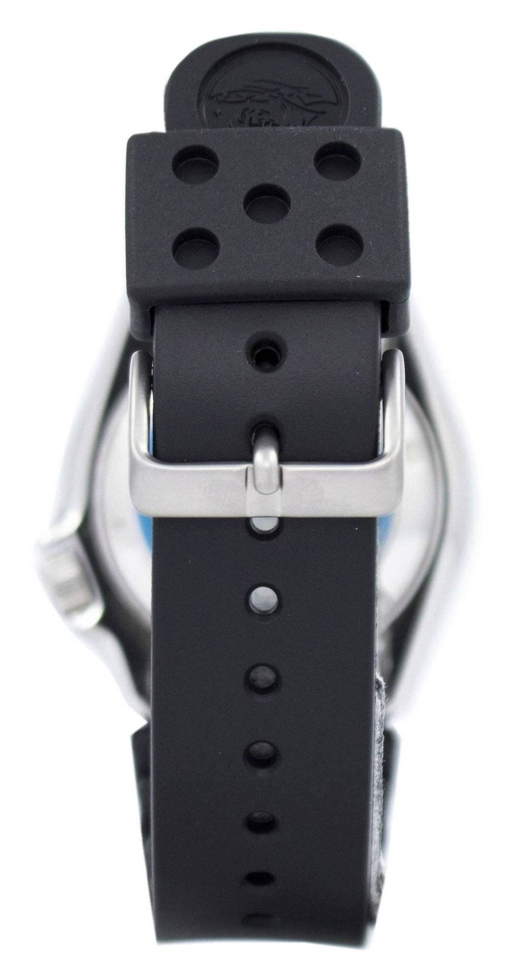 Back. Seiko - Seiko SKX Automatic SKX009J1 Mens Watch Divers 200m Made in Japan Rubber Strap Blue Dial Luminous Hands Day/Date Display - Black/Blue.