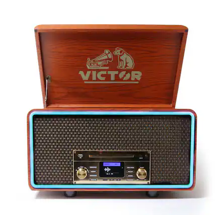 Front. Victor Audio - Victor Fremont Music System - Mahogany.