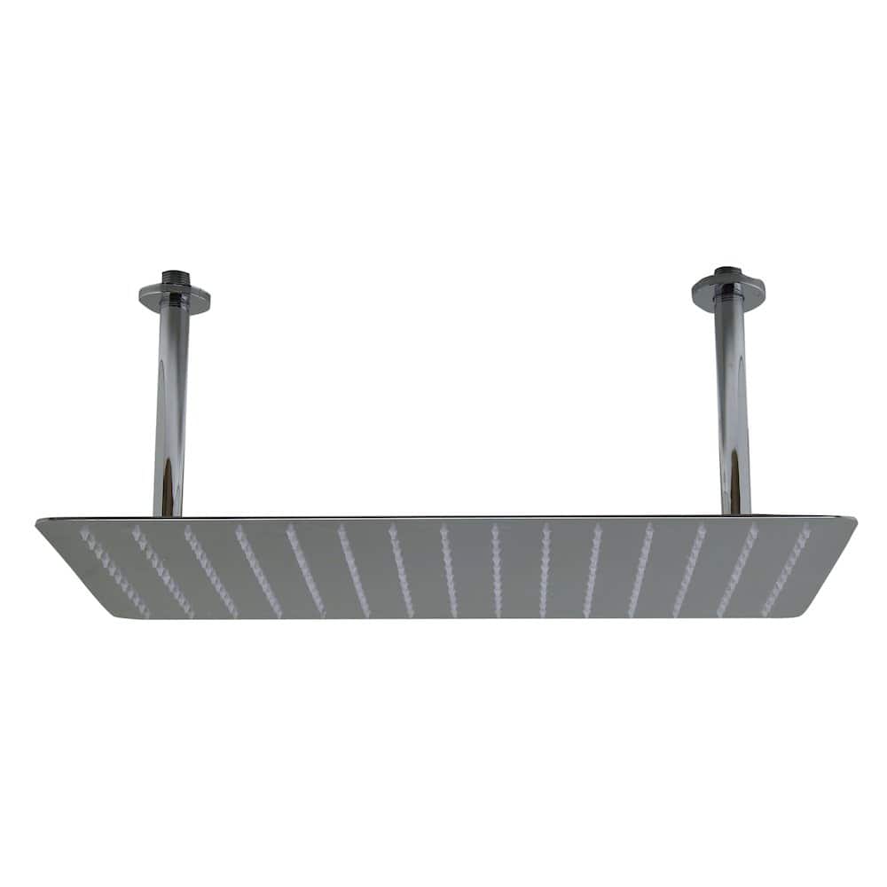 Alfi - 20" Rectangular Polished Solid Stainless Steel Ultra Thin Rain Shower Head - Silver