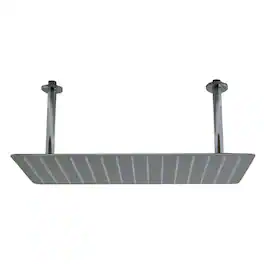 Alfi - 20" Rectangular Polished Solid Stainless Steel Ultra Thin Rain Shower Head - Silver