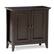 Front. Simpli Home - Amherst Low Storage Cabinet - Hickory Brown.