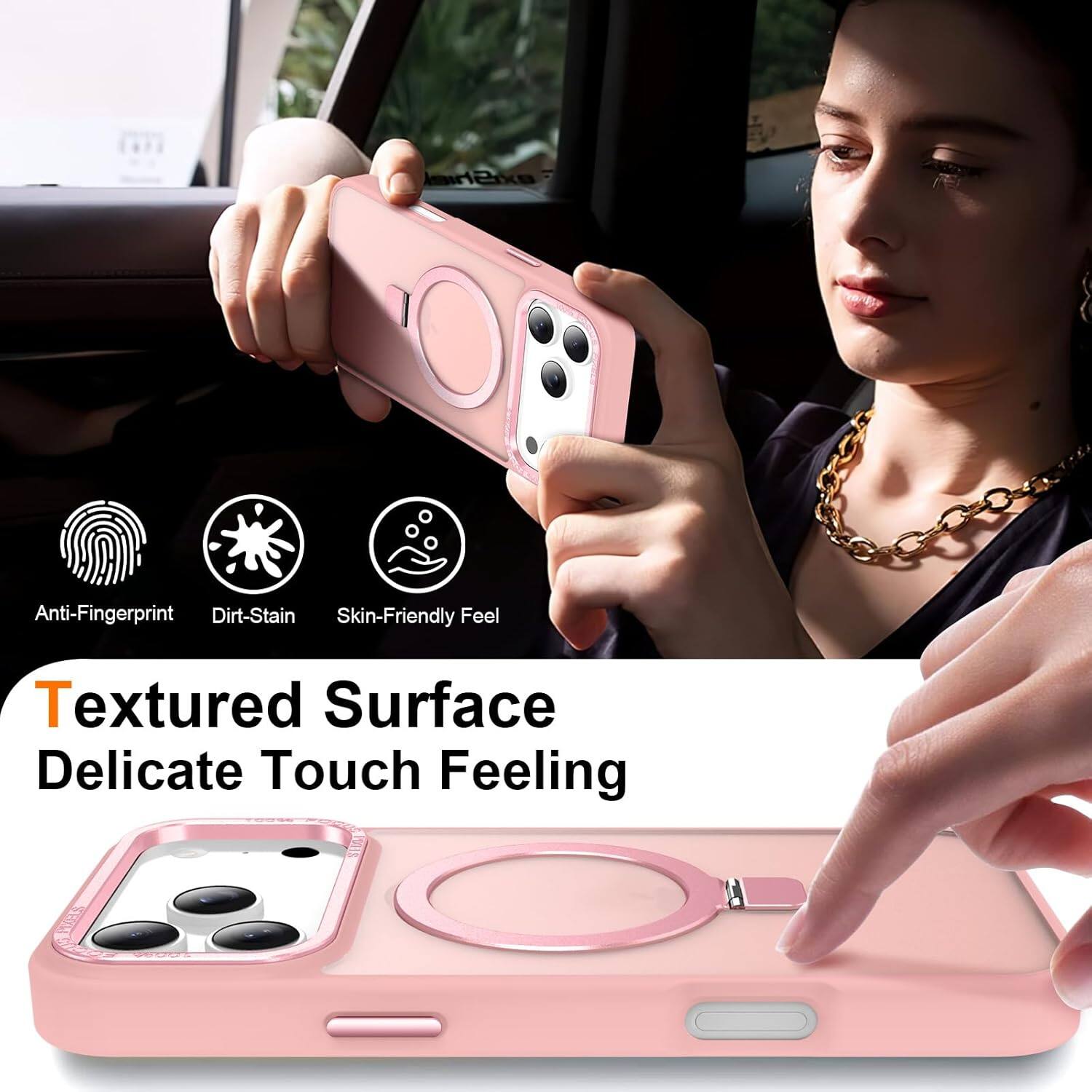 Anti-Fingerprint  
Dirt-Stain  
Skin-Friendly Feel  
Textured Surface  
Delicate Touch Feeling