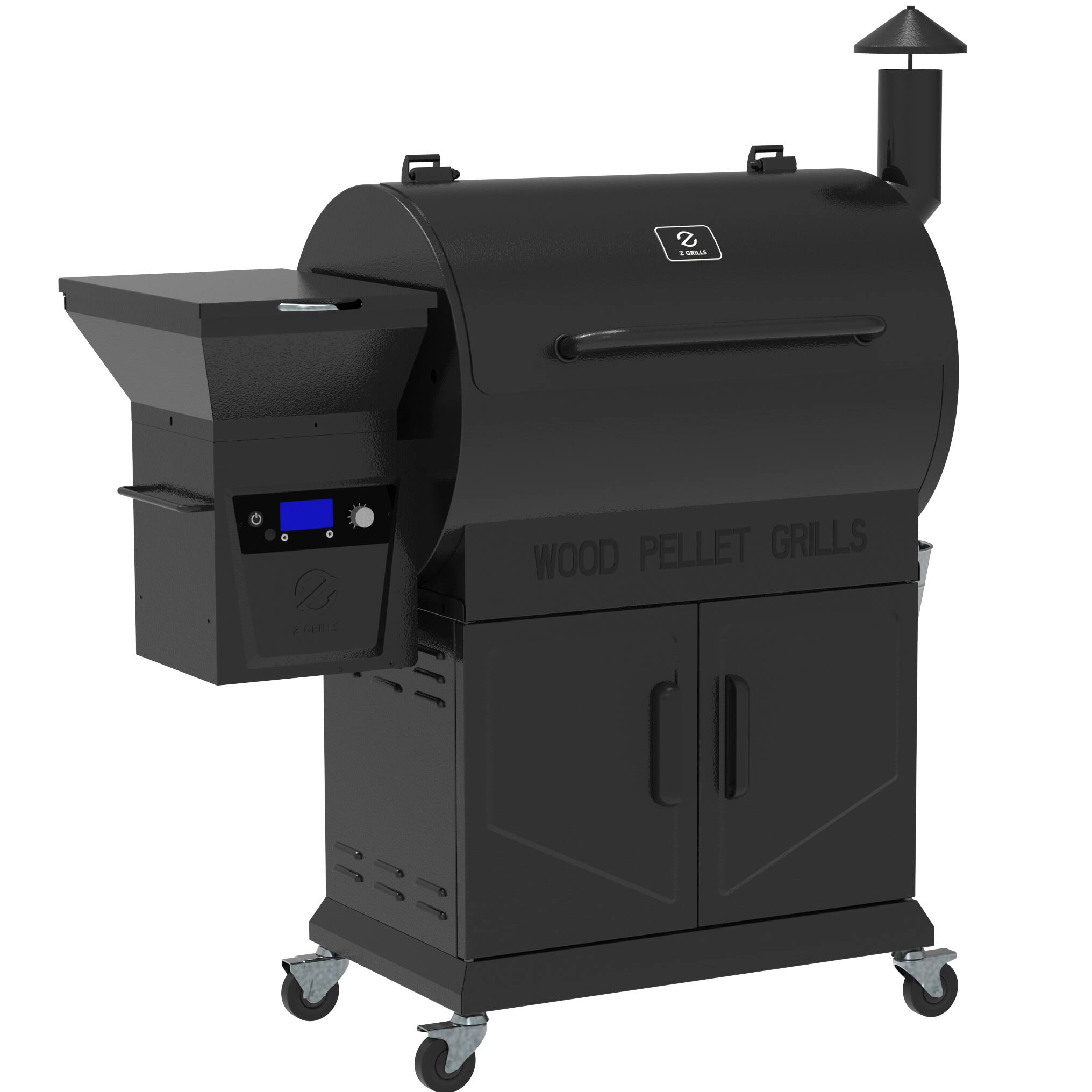 Alt View 12. Z GRILLS - Wood Pellet Grill and Smoker with Cabinet Storage 697 sq. in. - Black.