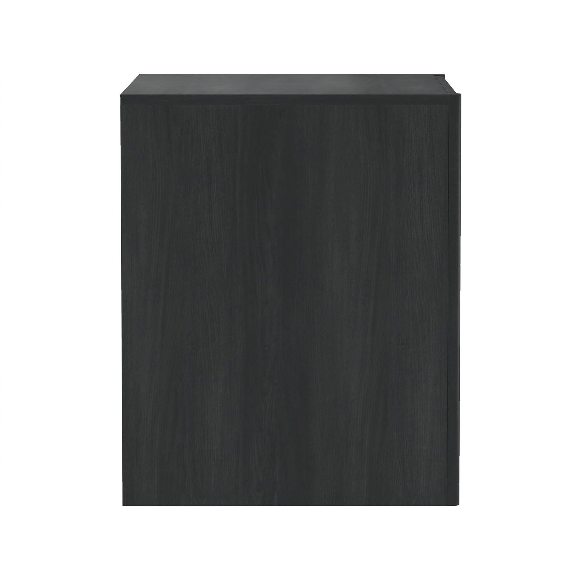 Alt View 3. Manhattan Comfort - Linda Modern 24" Nightstand - Charcoal Gray.