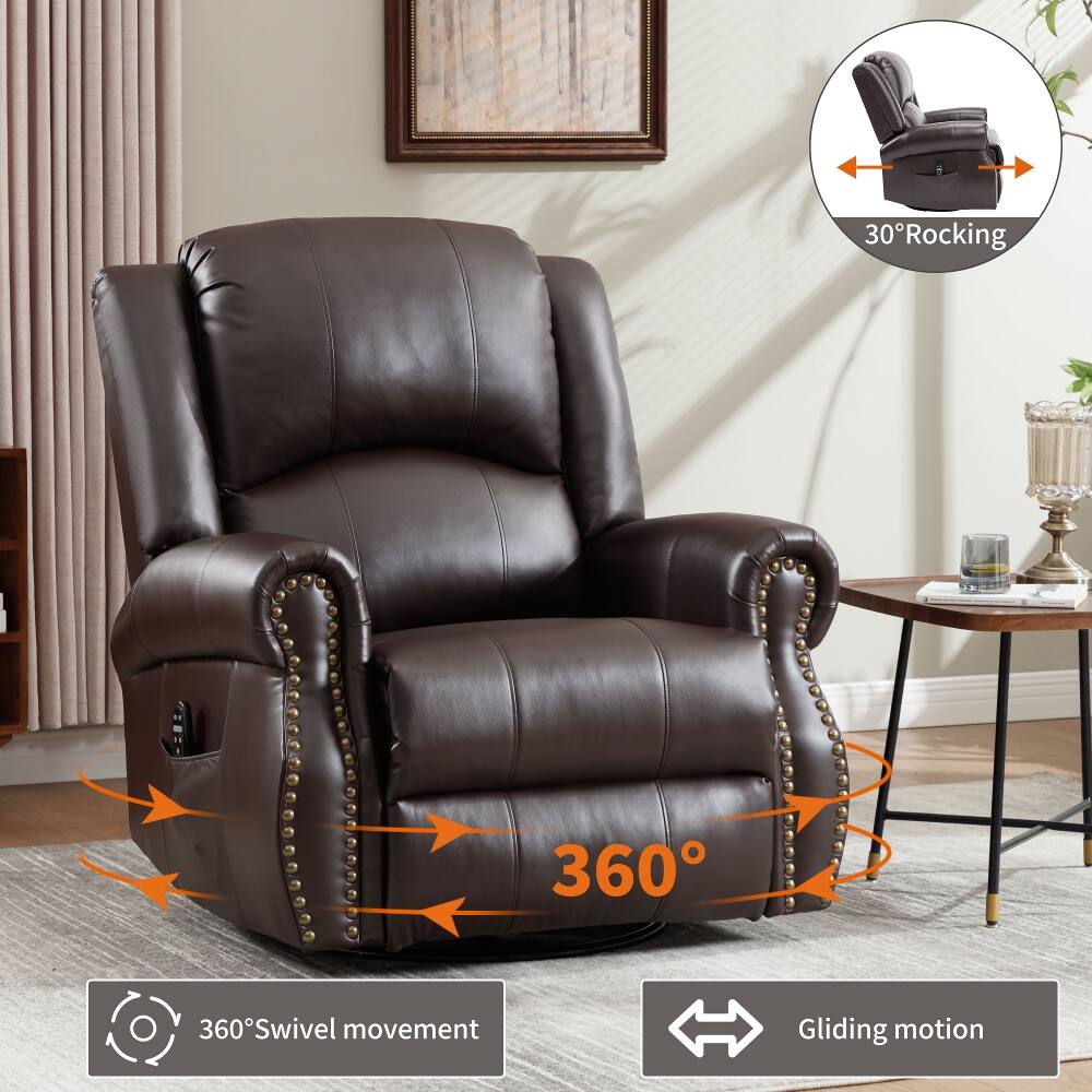 30° Rocking  
360°  
360° Swivel movement  
Gliding motion