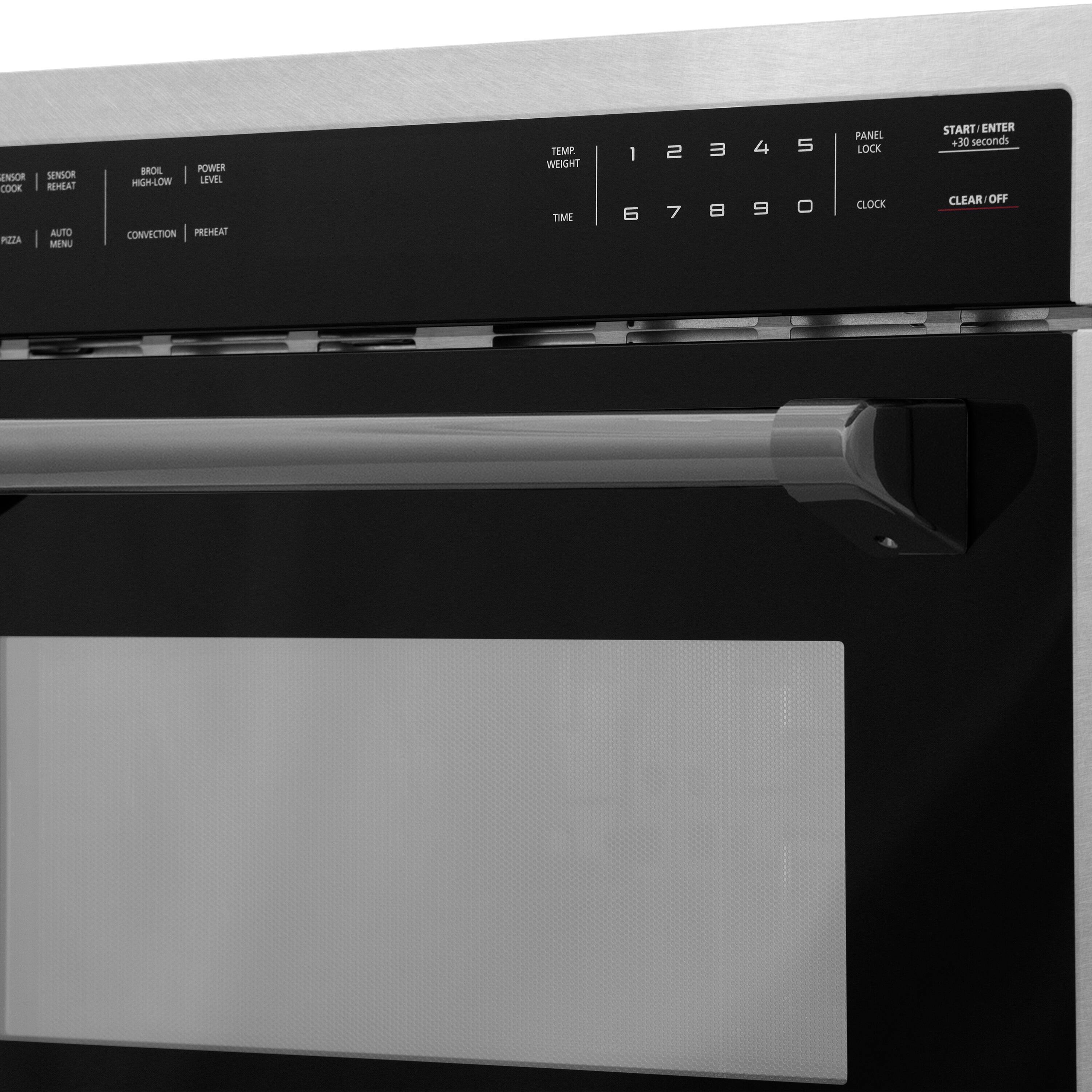SENSOR COOK  
SENSOR REHEAT  
PIZZA  
AUTO MENU  
BROIL  
HIGH-LOW  
POWER LEVEL  
CONVECTION  
PREHEAT  

TEMP.  
WEIGHT  

PANEL LOCK  

CLOCK  

TIME  

1 2 3 4 5  
6 7 8 9 0  

START/ENTER  
+30 seconds  

CLEAR/OFF