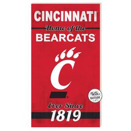 Jardine - Cincinnati Bearcats 11'' x 20'' Home Of The Sign - Red