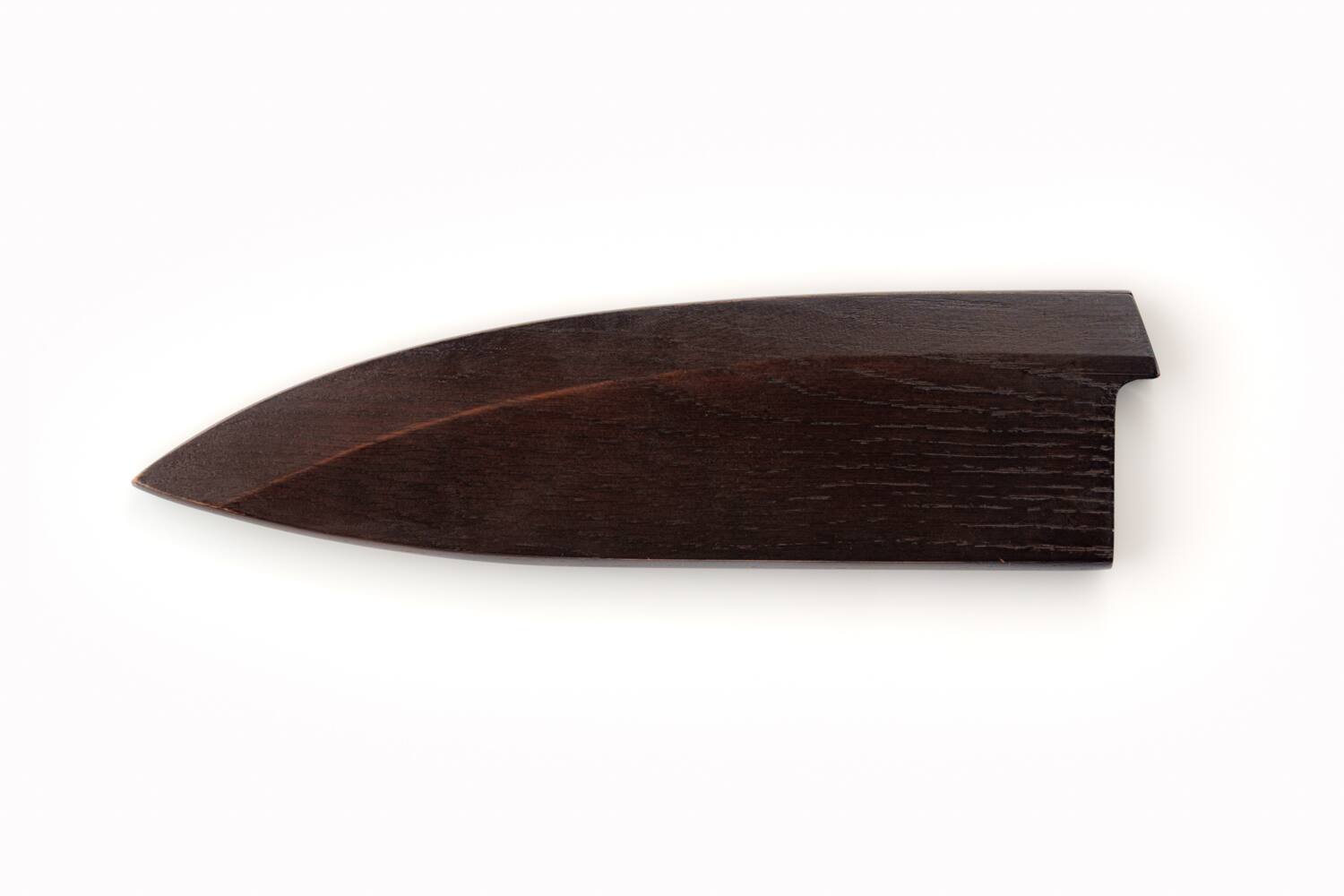 Angle. Seattle Ultrasonics - Blade Sheath - Dark Brown (Natural Walnut).