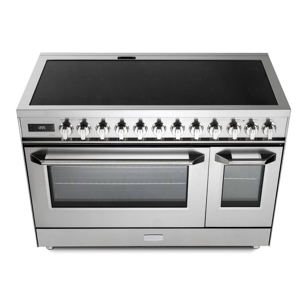 Alt View 2. Verona - Verona 48 inch Ultima Collection Induction Range with 7 Elements, Griddle, 6.5 cu. ft. Oven Capacity (Stainless Steel) - Stainless Steel.