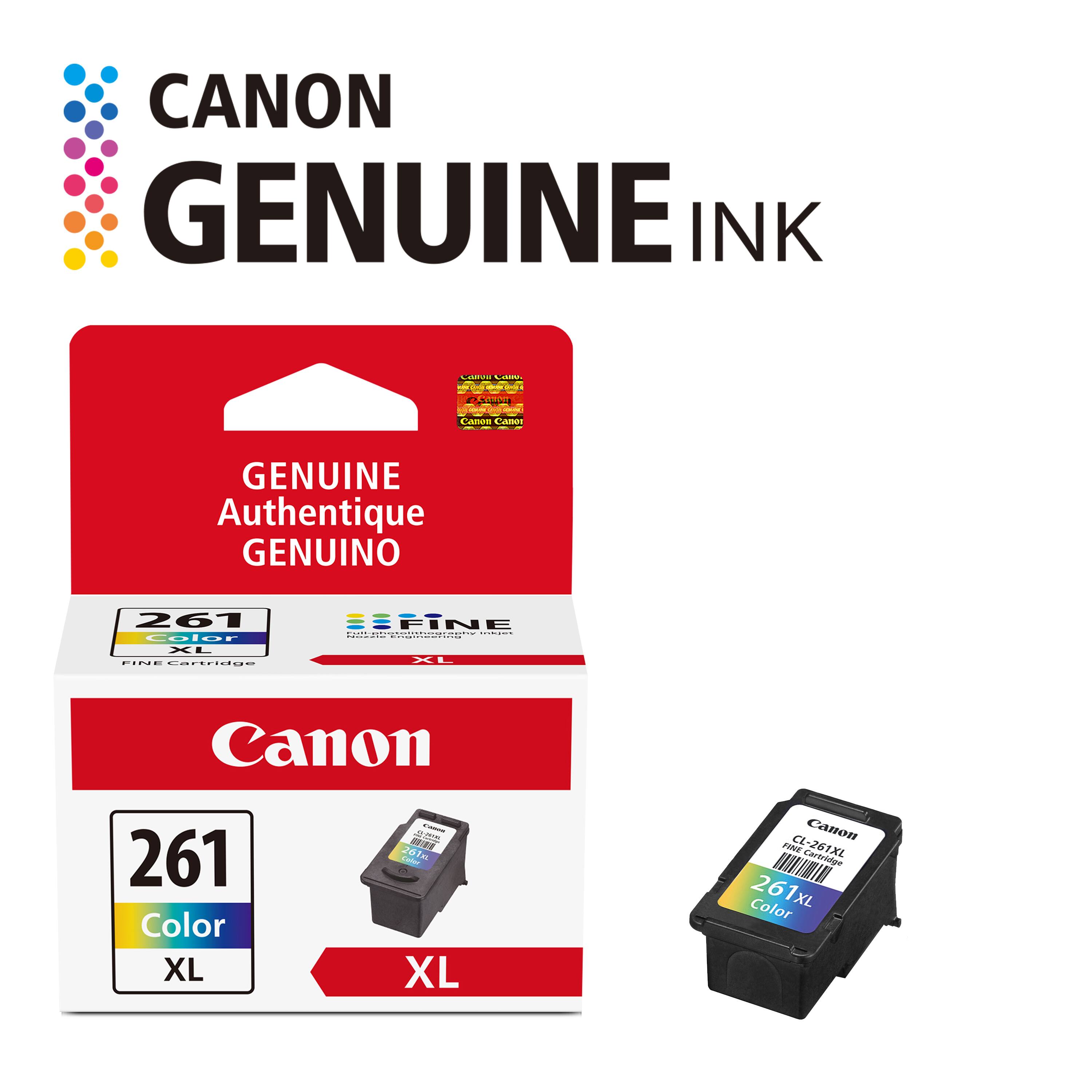 CANON GENUINE INK

GENUINE Authentique GENUINO

261 Color XL

FINE

Canon 261 Color XL

CL-261XL Cartridge