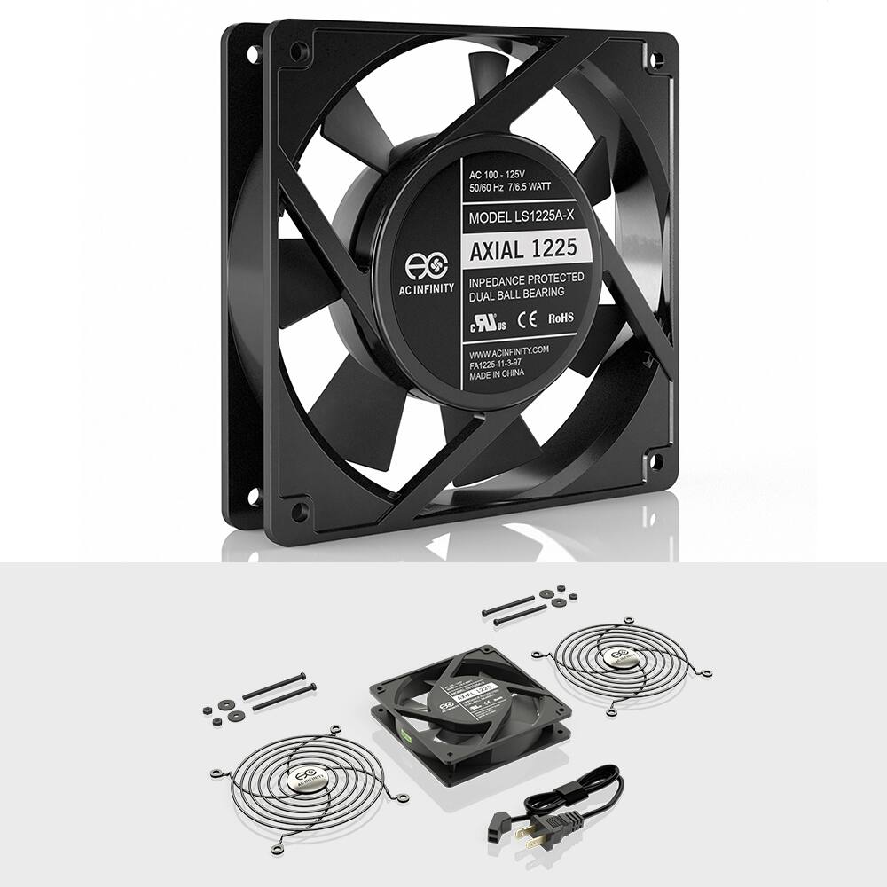 AC 100-125V 50/60 Hz 7/6.5 WATT  
MODEL LS1225A-X  
AXIAL 1225  
AC PROTECTED INFINITY INPEDANCE AC BALL BEARING DUAL ALR  
CE RoHS  
WWW.ACINFINITY.COM  
FA1225-11-3-97  
MADE IN CHINA