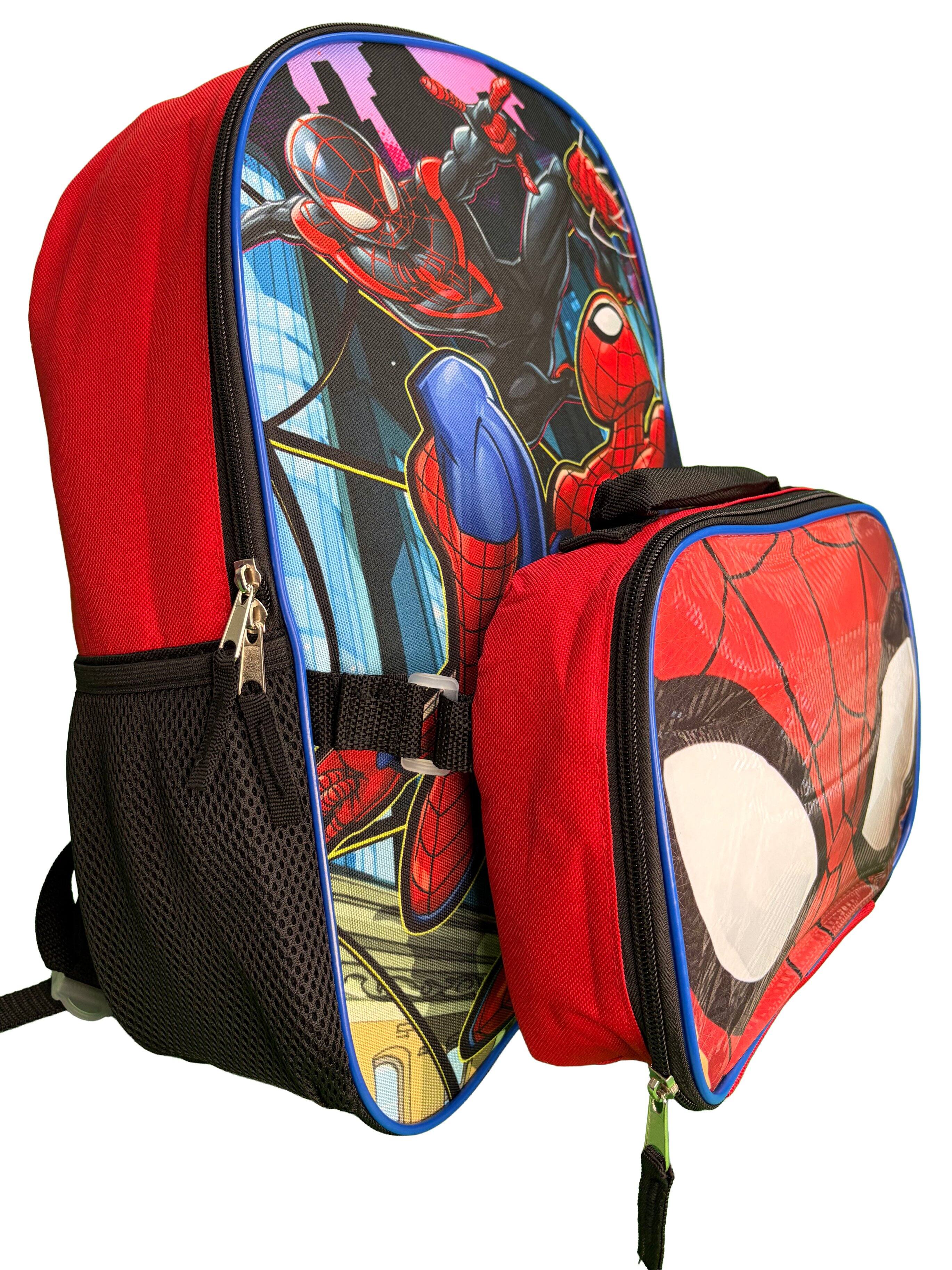 Alt View 2. Marvel - Marvel Spider-Man with Venom Spider-Man 16" Shoulder Backpack for School with Rectangular Lunch Bag - Blue.
