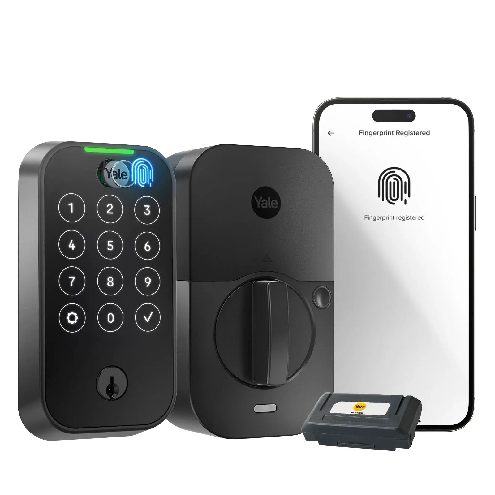 Yale - Assure Lock 2 - Smart Lock Wi-Fi Deadbolt with Touchscreen Keypad | Fingerprint Access - Black Suede