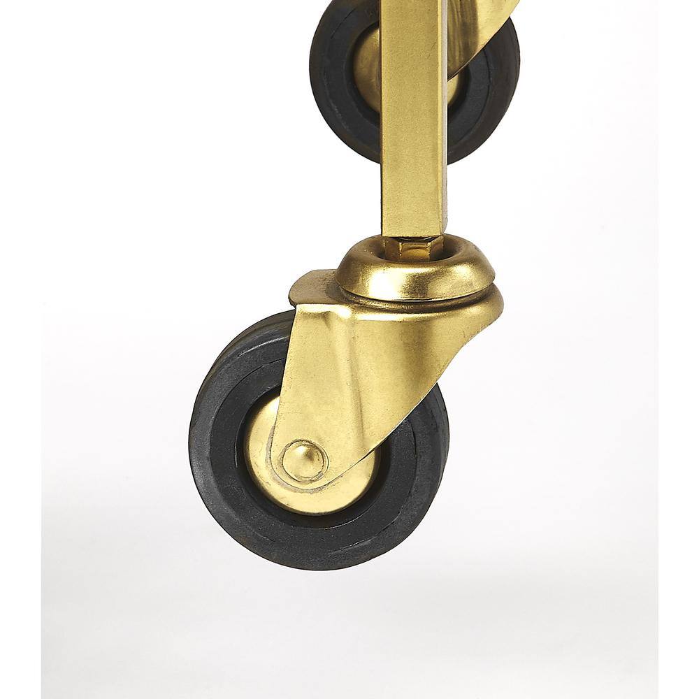 Left. Butler Specialty - Arcadia Polished Bar Cart - Gold.