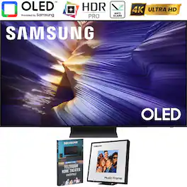 Samsung - 83" OLED 4K S90F Vision AI Smart TV (2025) + Music Photo Frame Smart Speaker