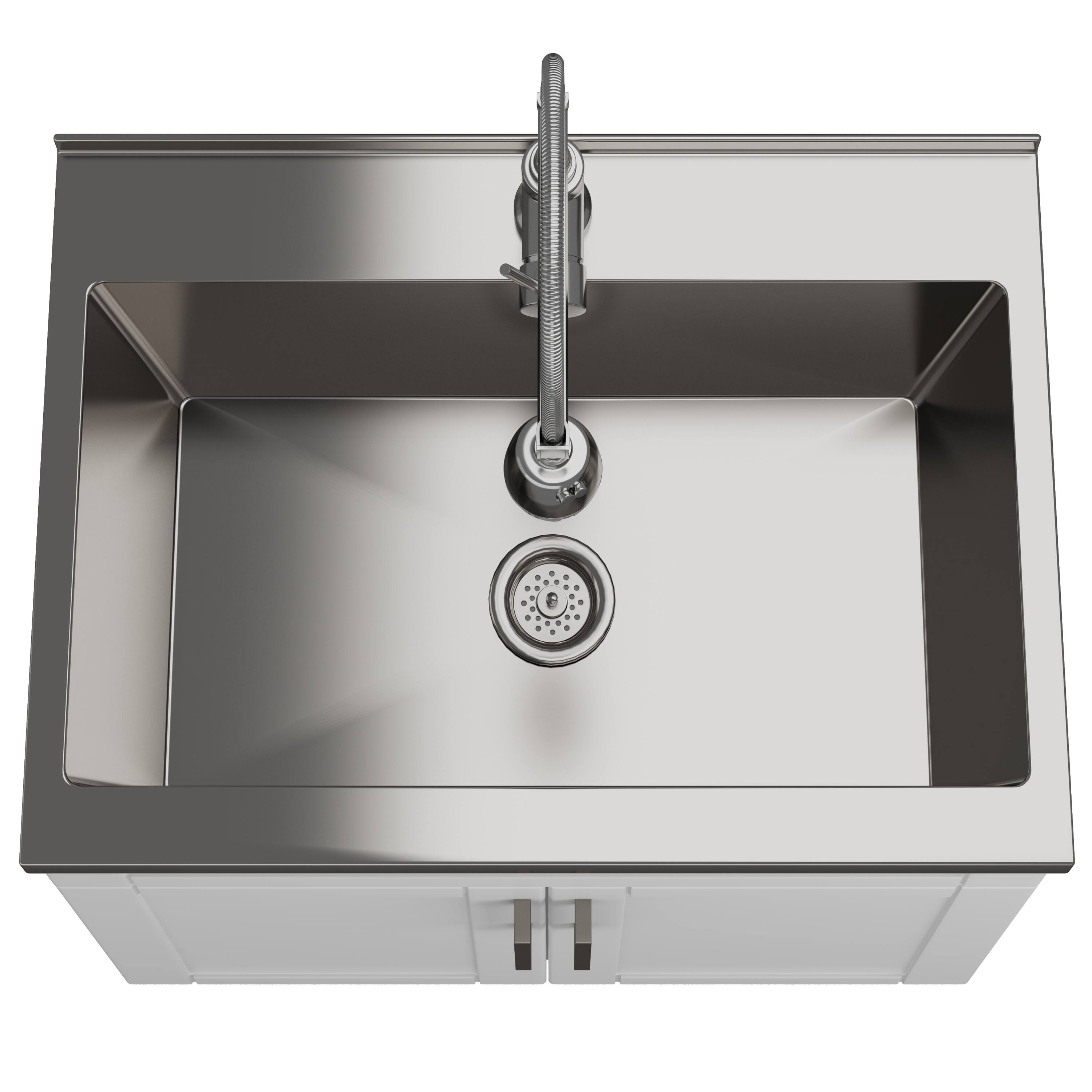 Alt View 1. Simpli Home - Hennessy  All-in-One 28-inch Utility Sink & Cabinet - Pure White.